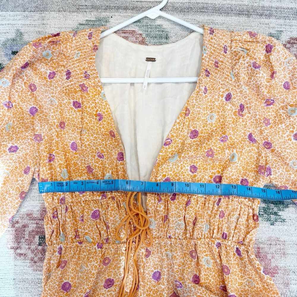 Free People Womens Boho Flowy Tiered Maxi Dress Size Medium Cottagecore Gypsy - Picture 5 of 7